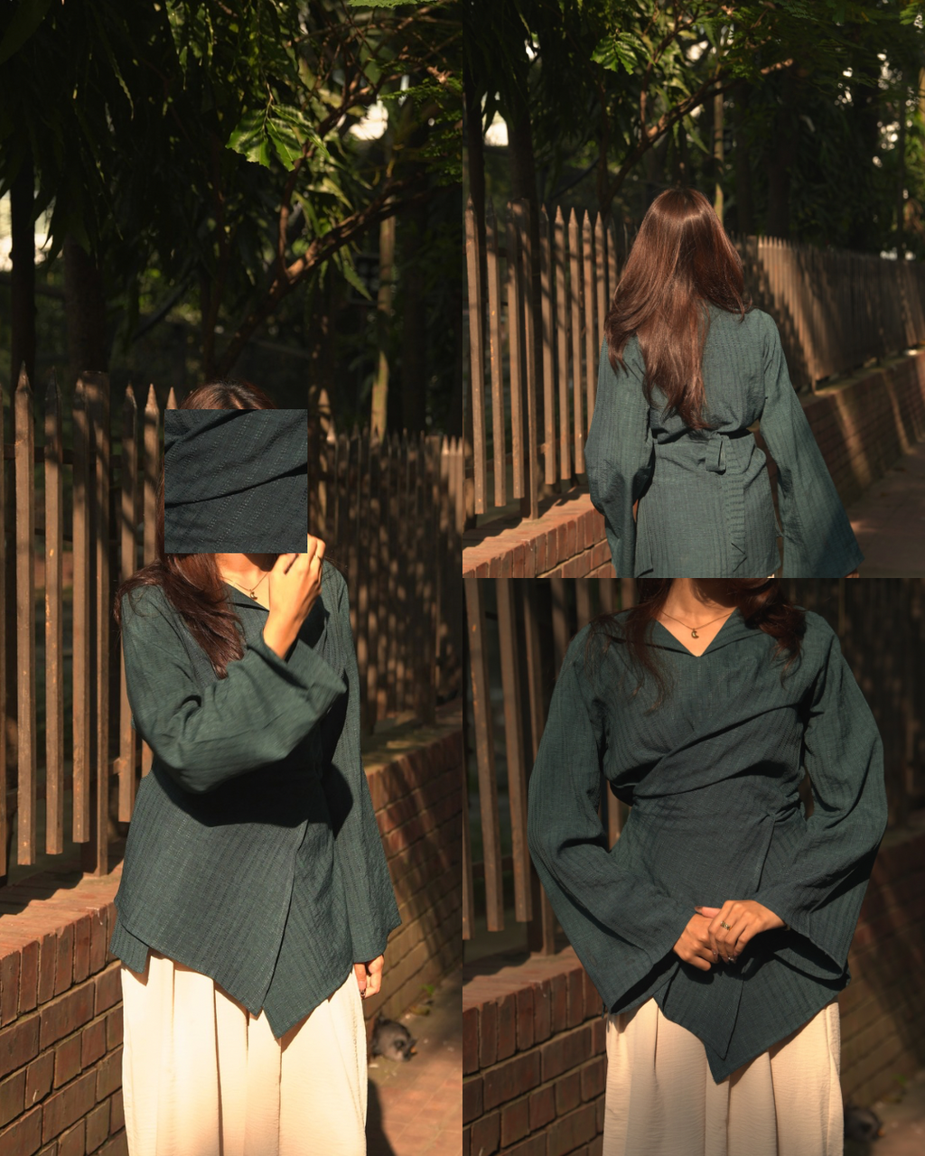 MEERA- Green Wrap Co-Ord