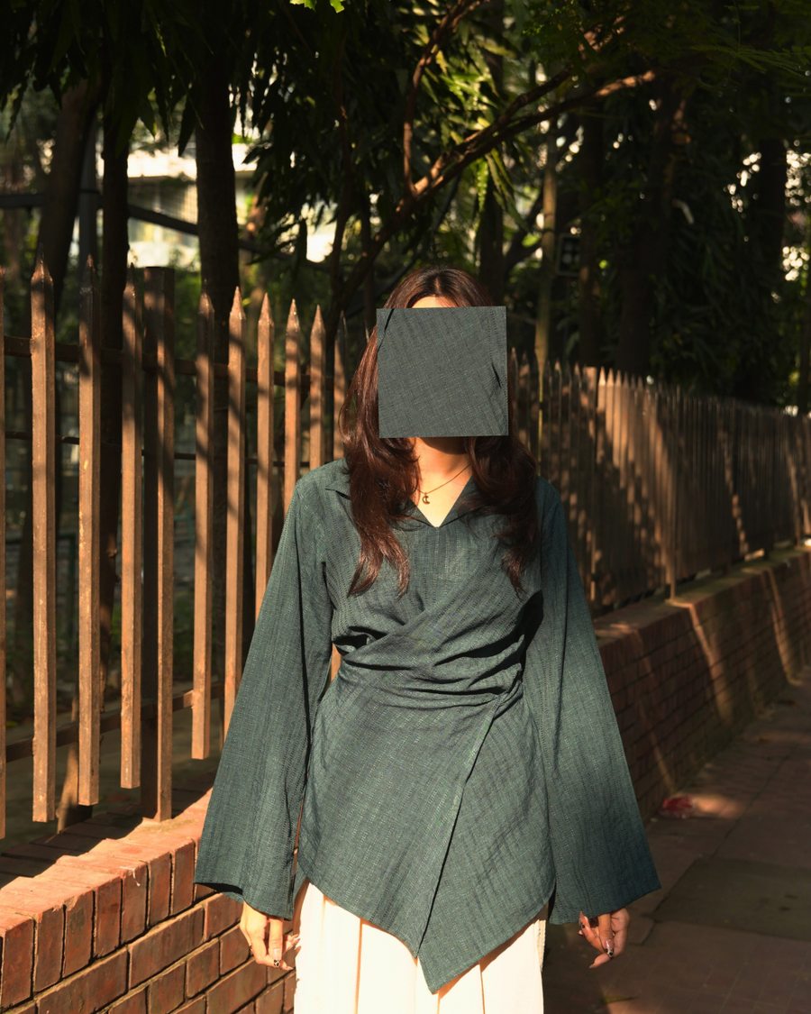 MEERA- Green Wrap Co-Ord