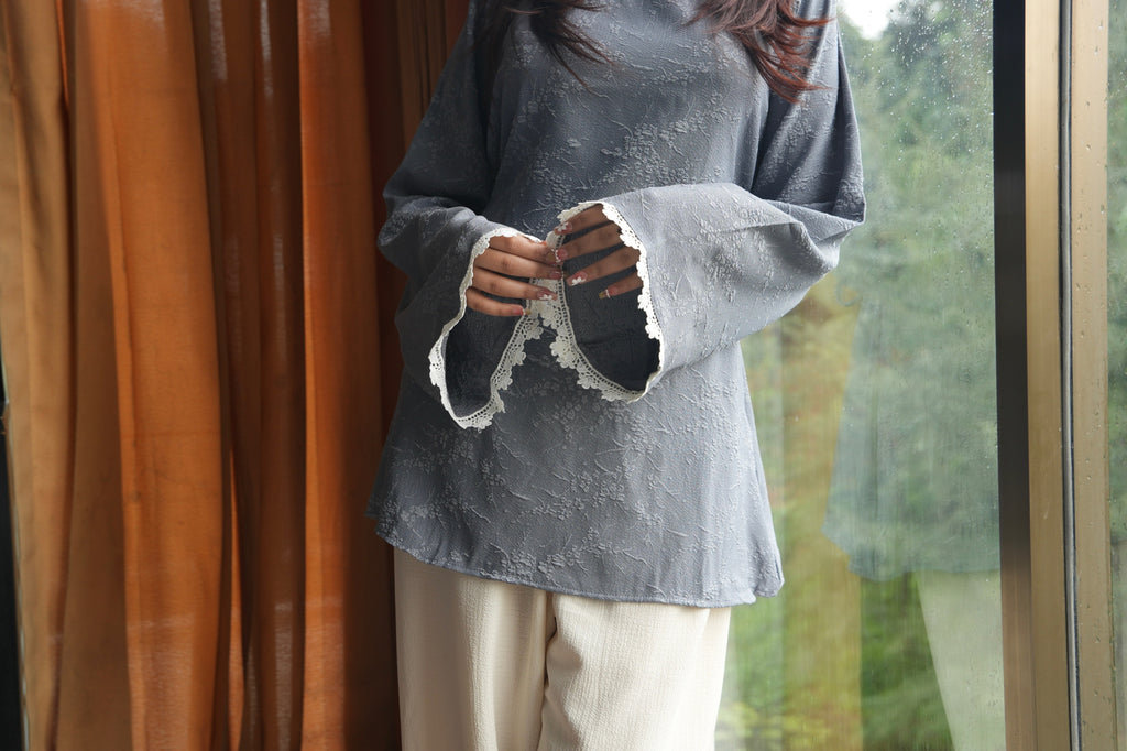 Heer Ocean Blue Short Kurti Set