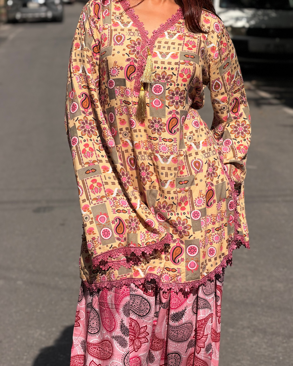 SUBHA — Yellow Farshi Salwar Set