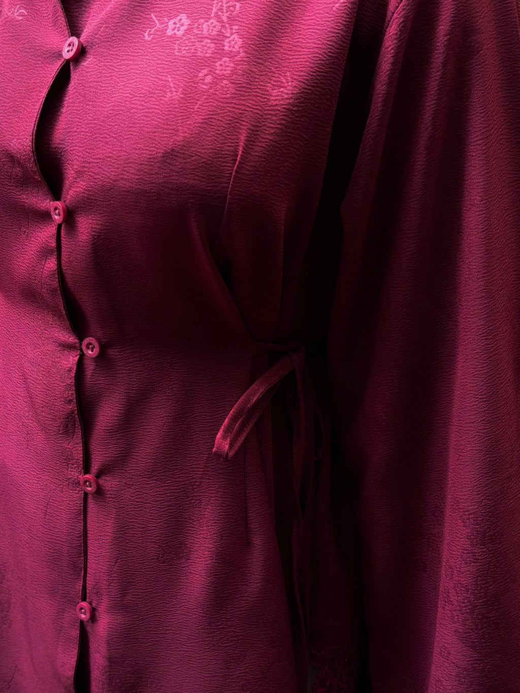 FITOOR — Maroon Full Sleeve Top Co-ord Set