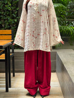 FALAQ — Red Farshi Salwar Set