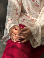 FALAQ — Red Farshi Salwar Set