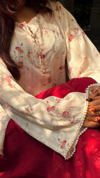 FALAQ — Red Farshi Salwar Set